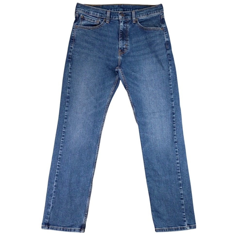 Levi's Mens 32x32 506 Straight Jeans Blue Denim Classic Relaxed Fit Medium Wash